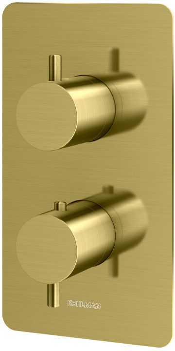 Darmowa Dostawa - Bateria wannowo-prysznicowa podtynkowa z termostatem złota Kohlman Axel Gold QW433AGDB