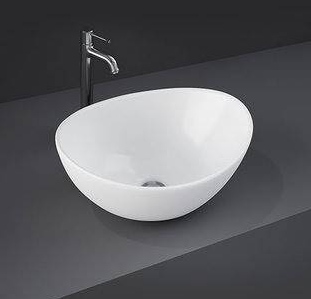 Darmowa Dostawa - Umywalka 39.5x32.5 cm owalna nablatowa biała Rak Ceramics Reema LARE00001