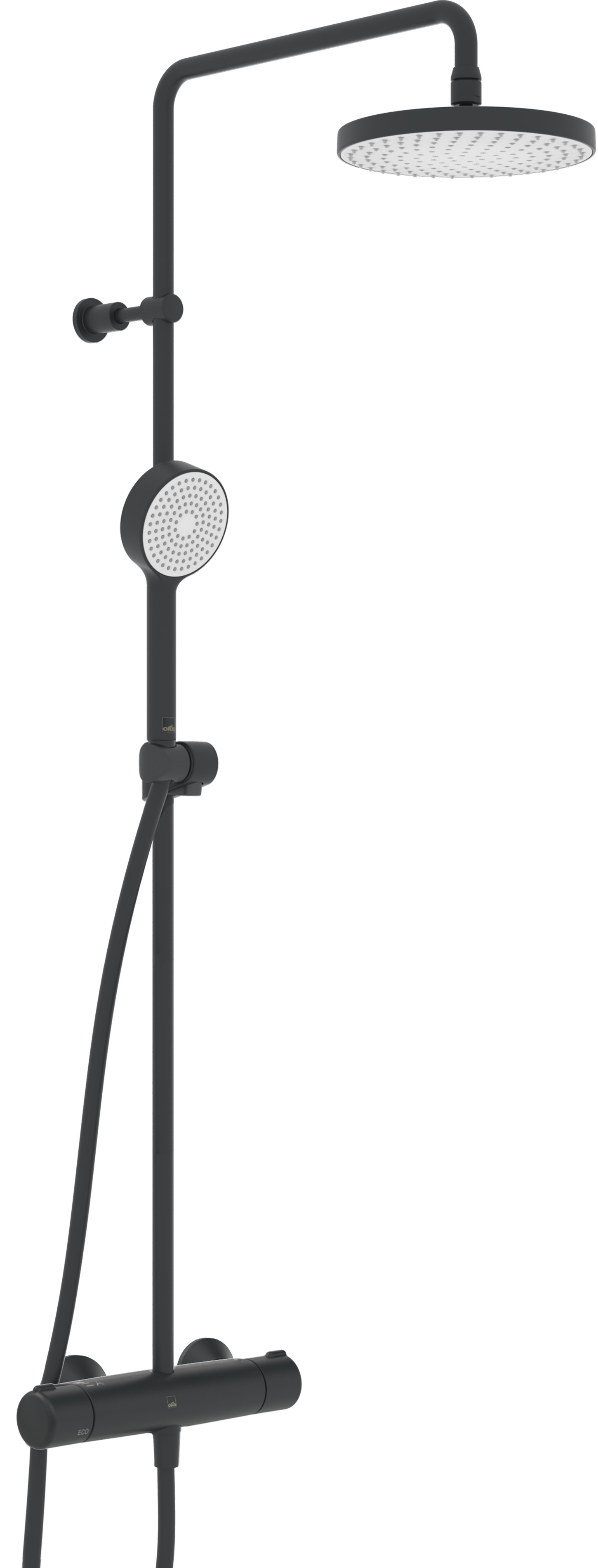 Darmowa Dostawa - Zestaw prysznicowy ścienny czarny Oras Nova 7402U33