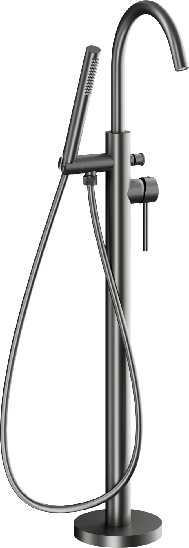 Darmowa Dostawa - Bateria wannowo-prysznicowa wolnostojąca grafitowa KFA Armatura Moza Gun Metal Grey 503551061