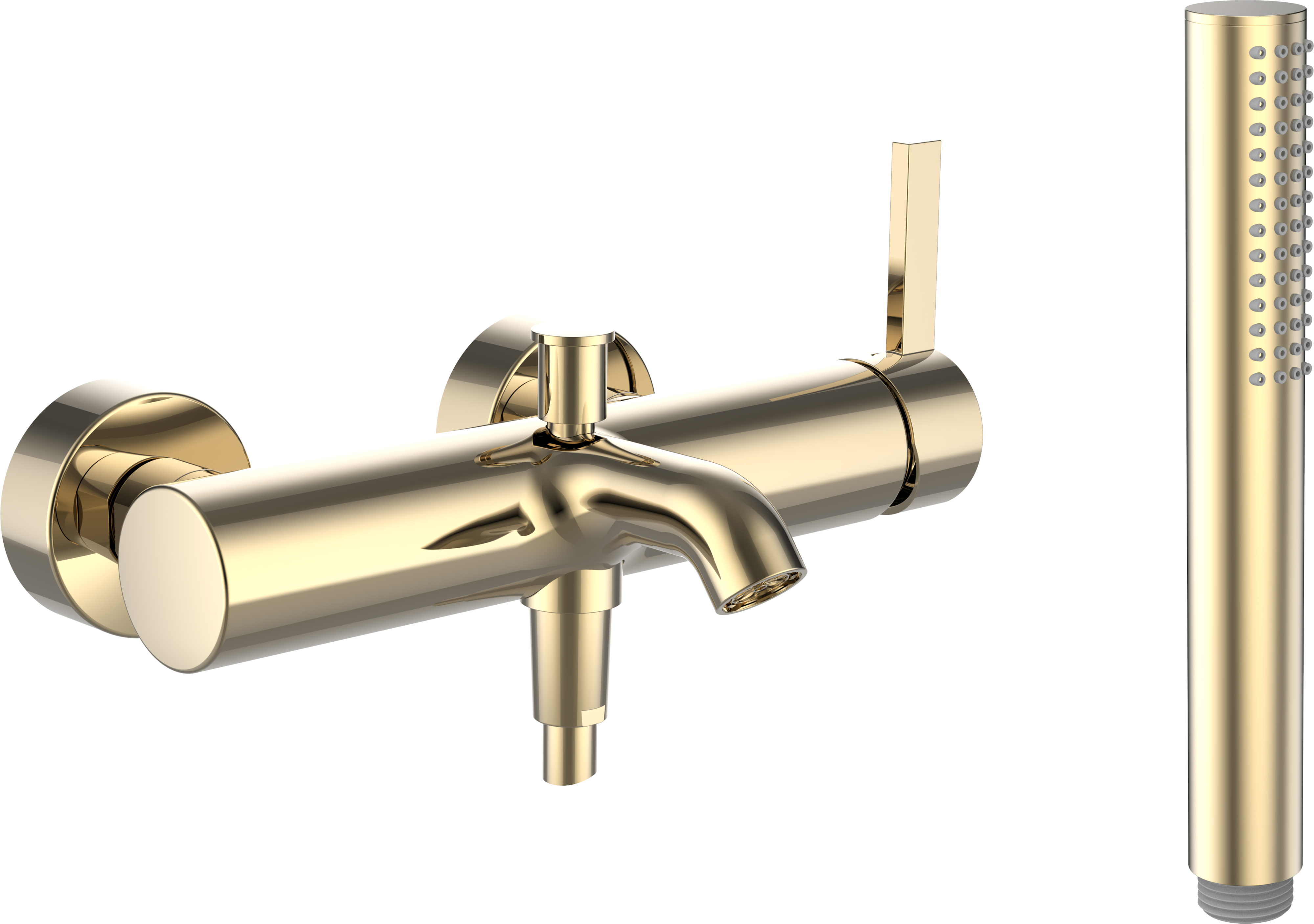 Darmowa Dostawa - Bateria wannowo-prysznicowa ścienna złota Laufen Kartell H3213370011411