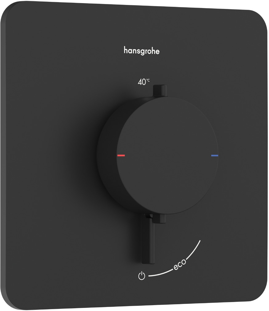 Darmowa Dostawa - Bateria prysznicowa podtynkowa z termostatem czarna Hansgrohe Ecostat Comfort Q 33712670