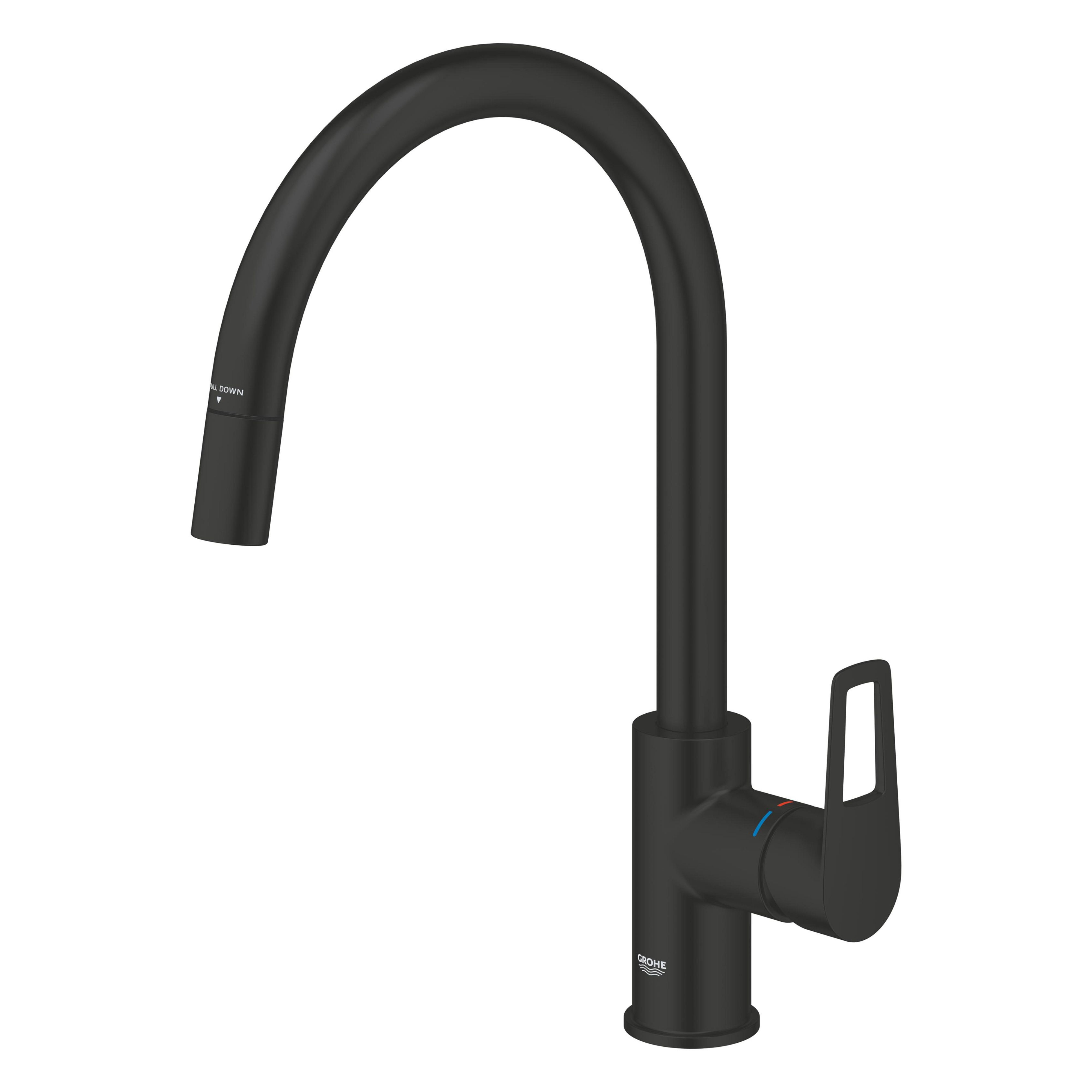 Darmowa Dostawa - Bateria kuchenna stojąca czarna Grohe Start Edge 305562430