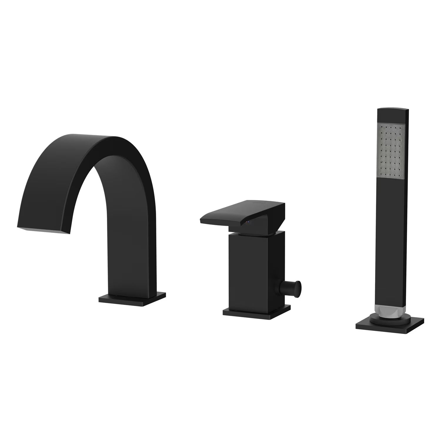 Darmowa Dostawa - Bateria wannowo-prysznicowa nawannowa czarna Kronenbach Quara 3.0 KB100366C11