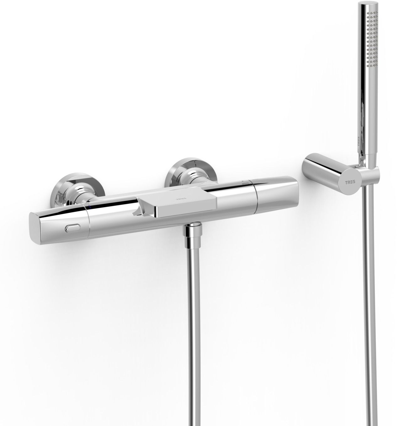Darmowa Dostawa - Bateria wannowo-prysznicowa ścienna termostatyczna chrom Tres Over-Wall 19017499
