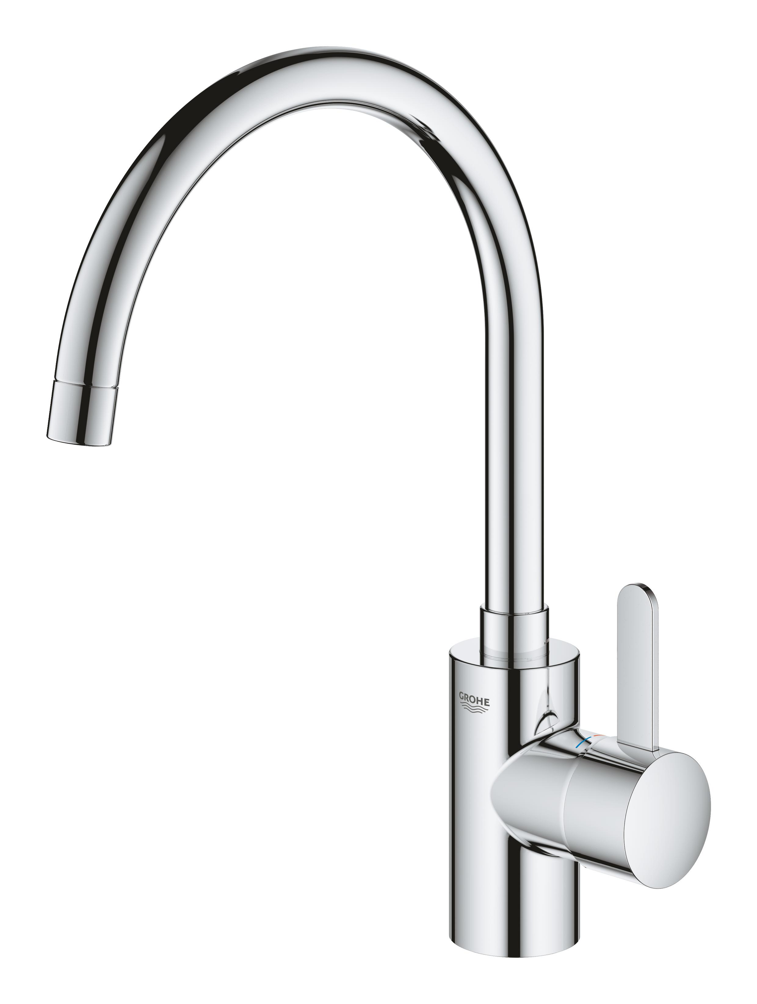 Darmowa Dostawa - Bateria kuchenna stojąca starlight chrome Grohe Eurosmart Cosmopolitan 32843002