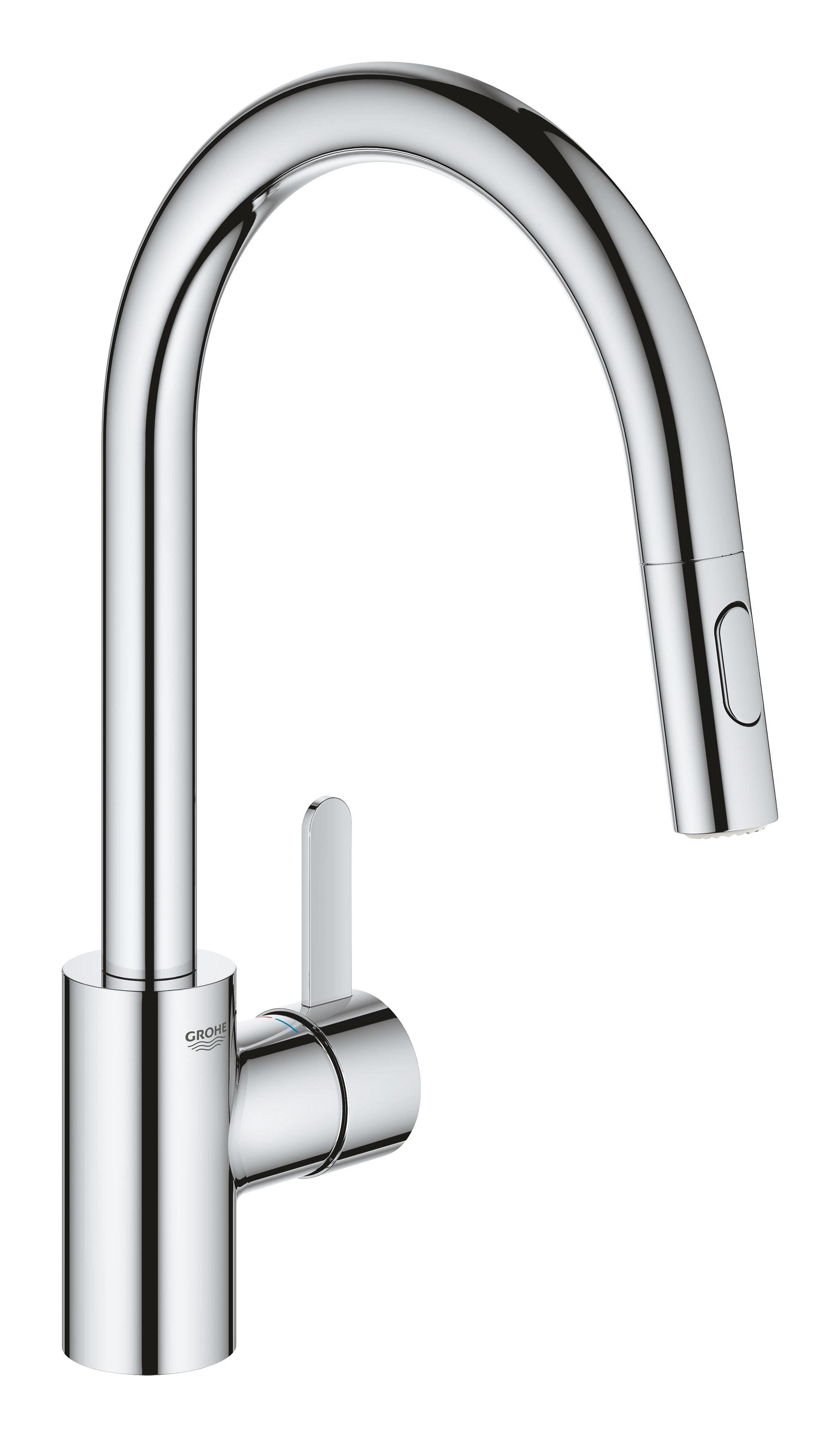 Darmowa Dostawa - Bateria kuchenna stojąca starlight chrome Grohe Eurosmart Cosmopolitan 31481001