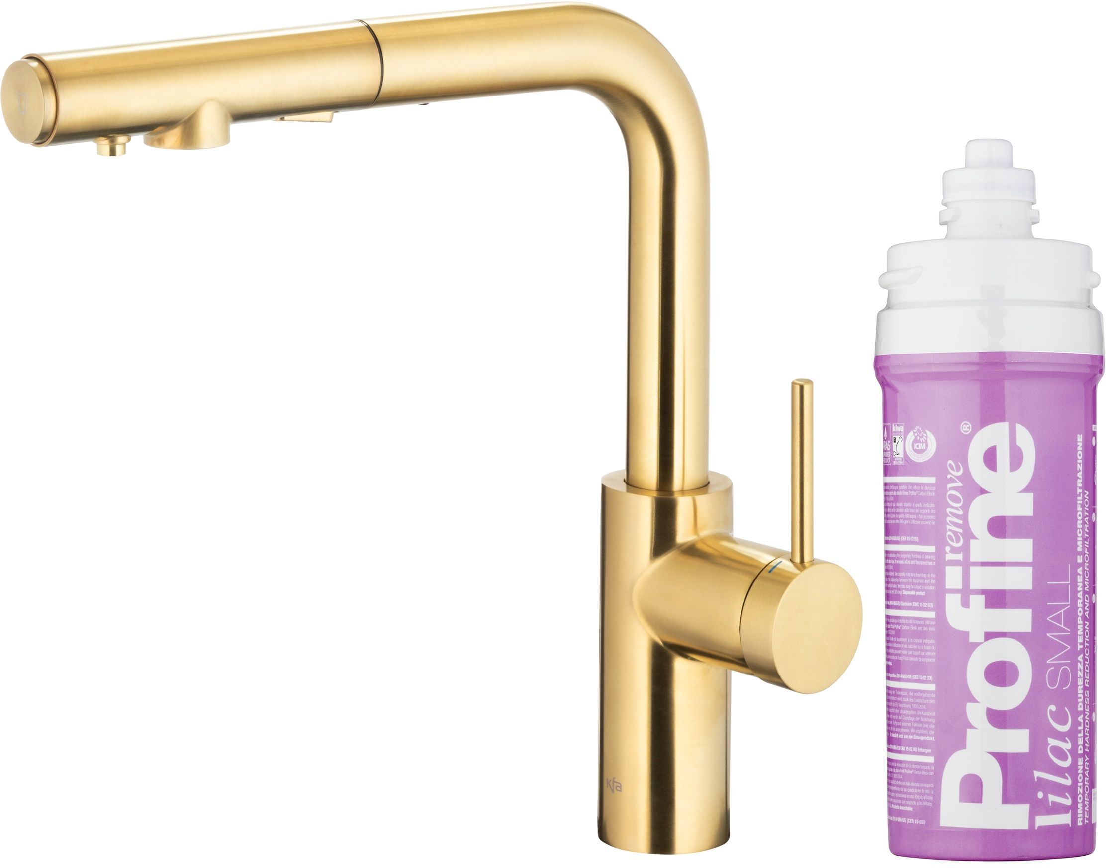 Darmowa Dostawa - Bateria kuchenna z filtrem stojąca złoto/stare złoto KFA Armatura Duero Pure Basic 662311539