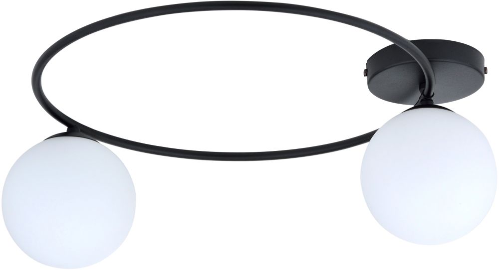 Darmowa Dostawa - Lampa podsufitowa 2x10 W czarna-mleczny Emibig Sopra 12572