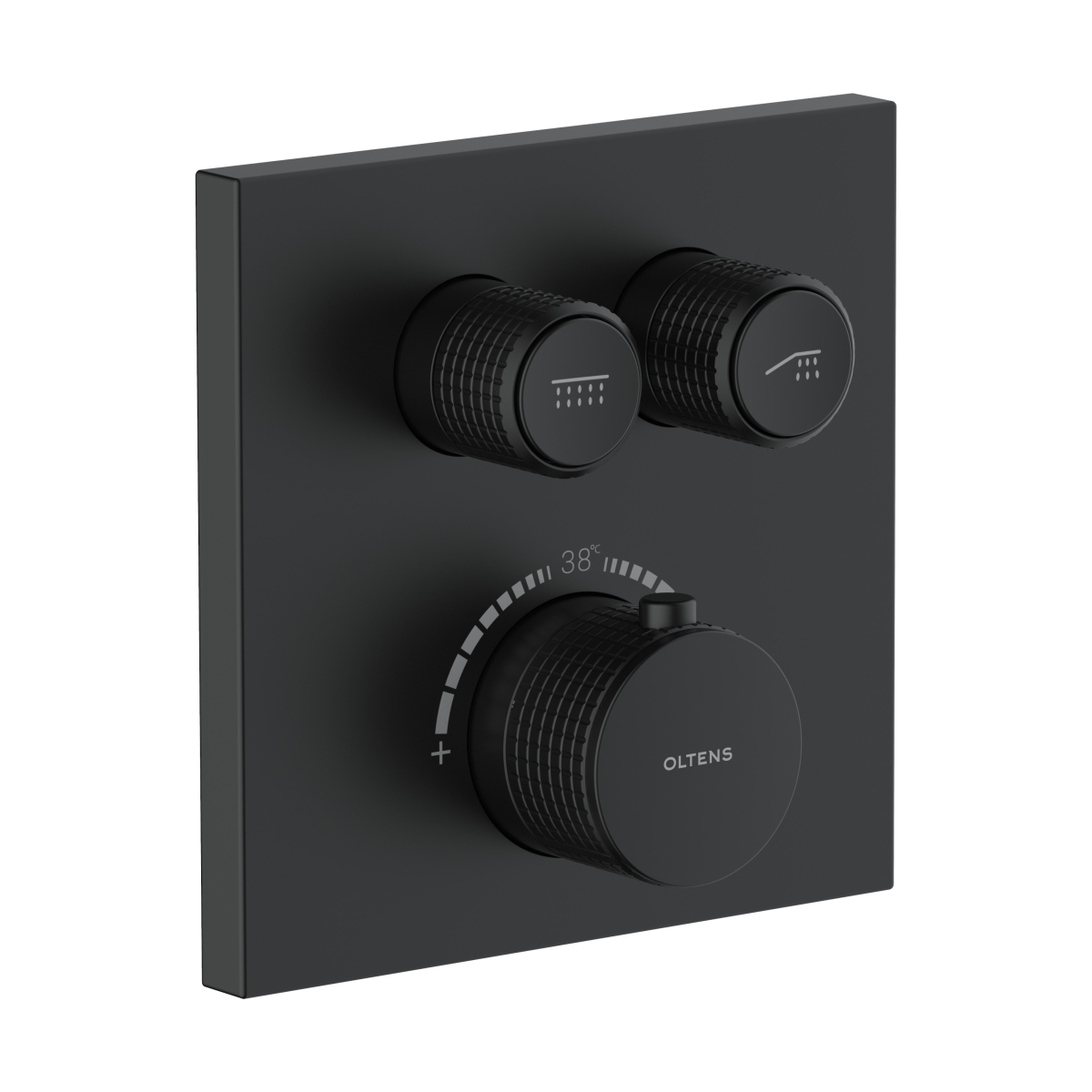 Darmowa Dostawa - Bateria wannowo-prysznicowa podtynkowa termostatyczna czarny mat Oltens Onega 34602300