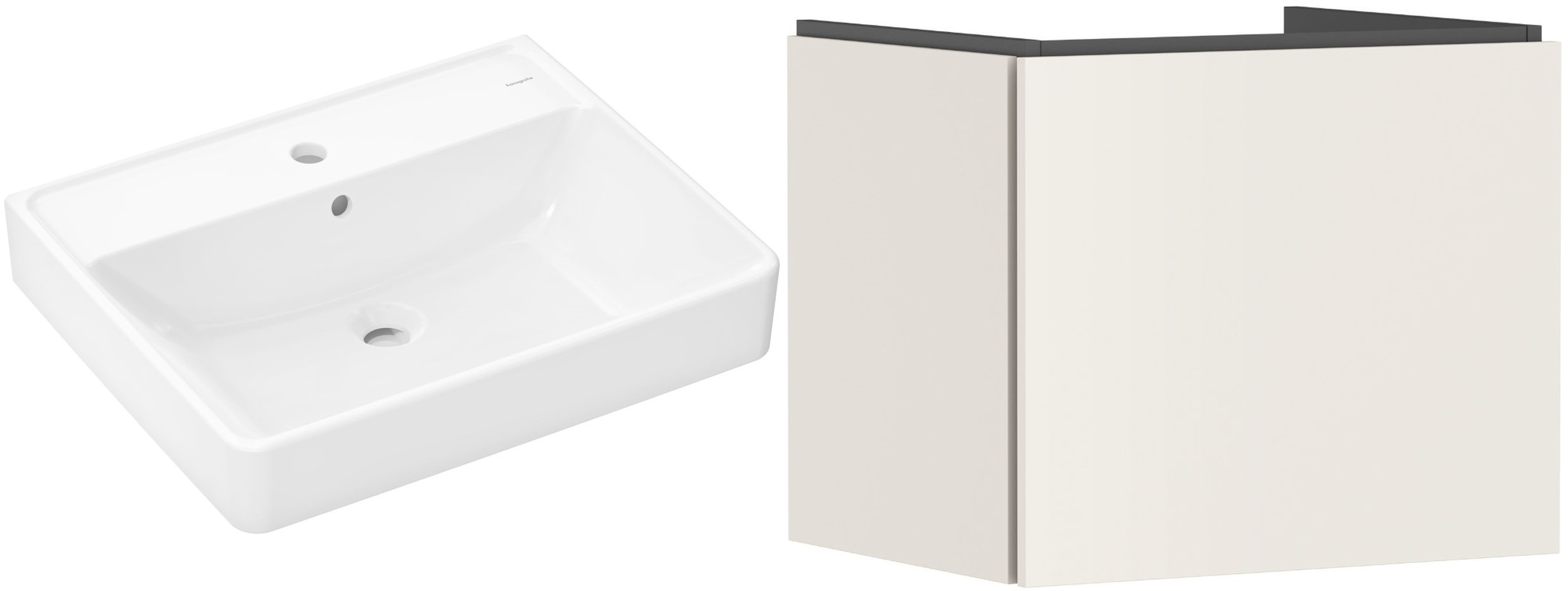 Darmowa Dostawa - Umywalka z szafką 60 cm beżową Hansgrohe Xanuia Q abset10851