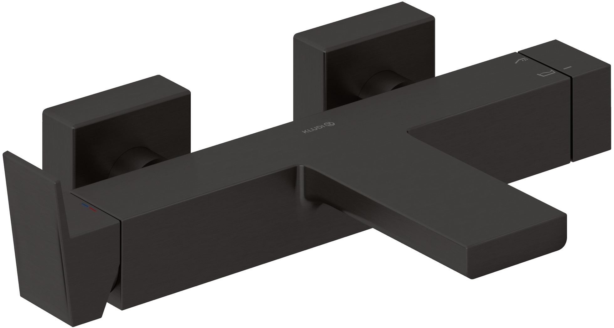 Darmowa Dostawa - Bateria wannowo-prysznicowa ścienna czarna Kludi Decus 54691N275