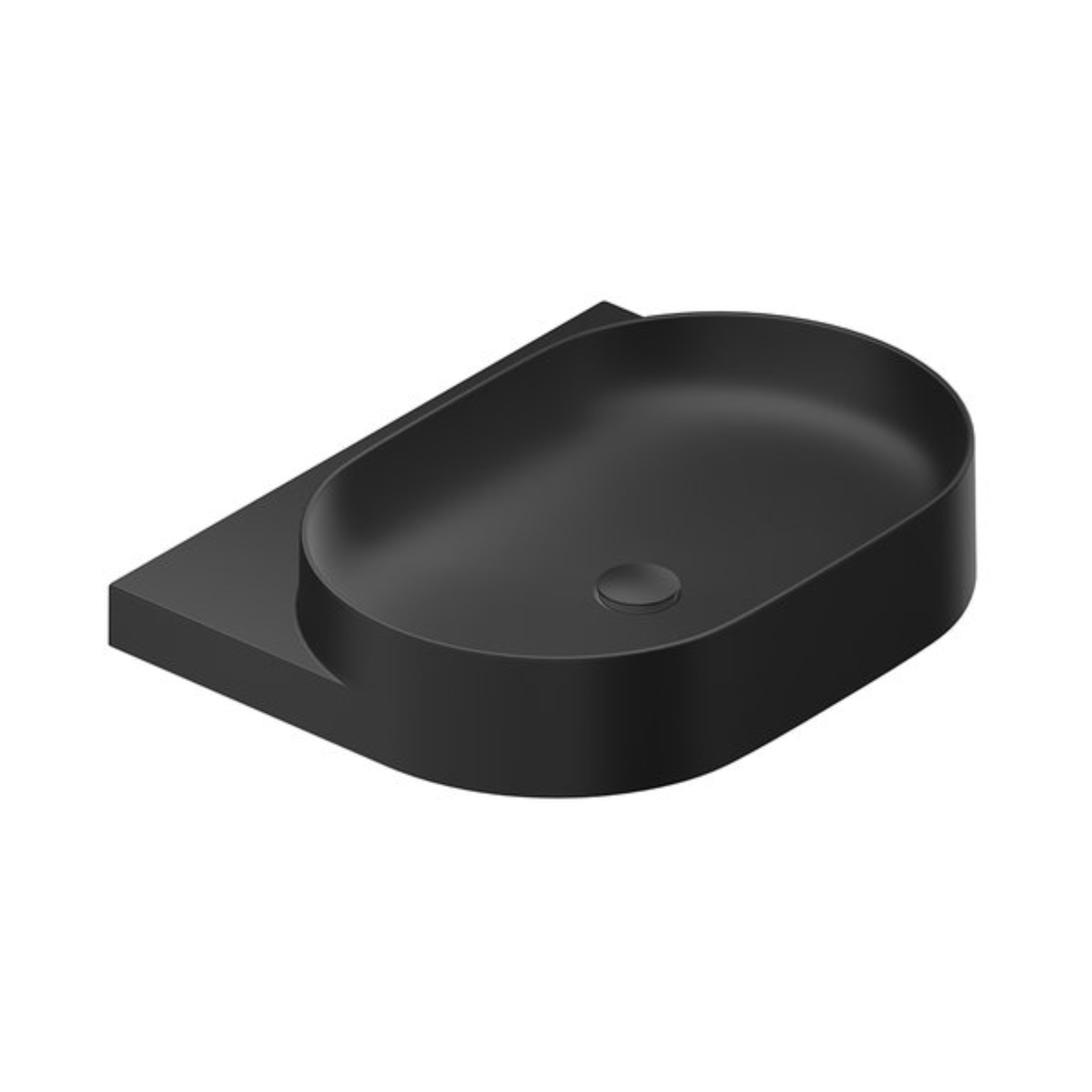 Darmowa Dostawa - Umywalka 60.5x50 cm półokrągła ścienna-meblowa czarna Ravak Yard XJX0D260002