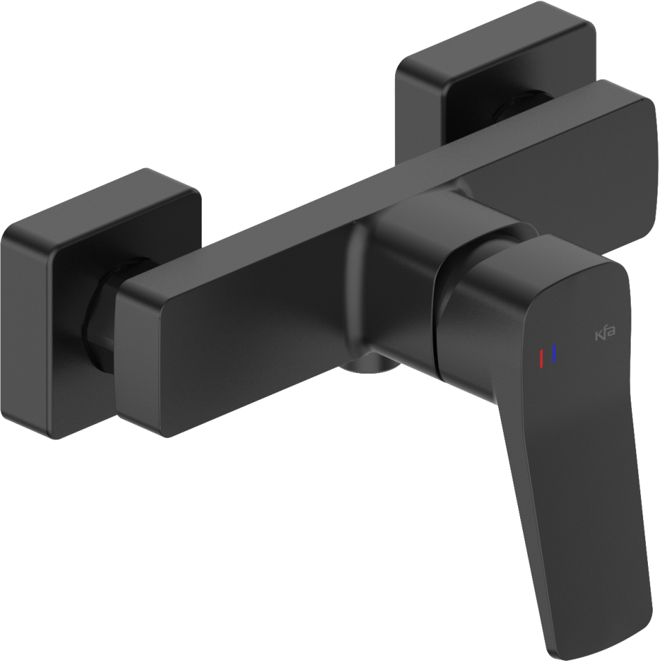 Darmowa Dostawa - Bateria prysznicowa ścienna czarna KFA Armatura Malaga Black 452601081