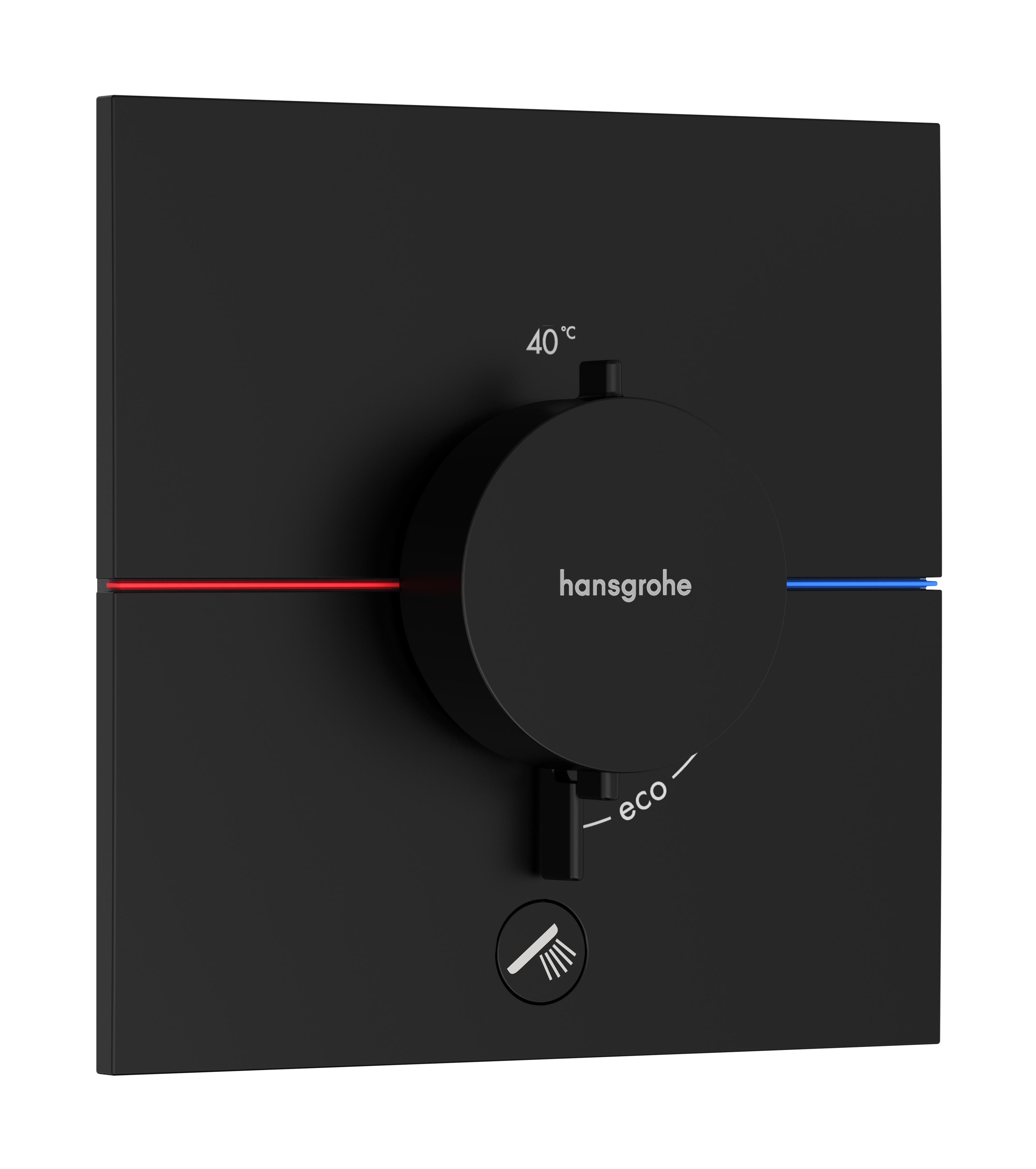 Darmowa Dostawa - Bateria prysznicowa podtynkowa termostatyczna czarna Hansgrohe ShowerSelect Comfort E 15575670
