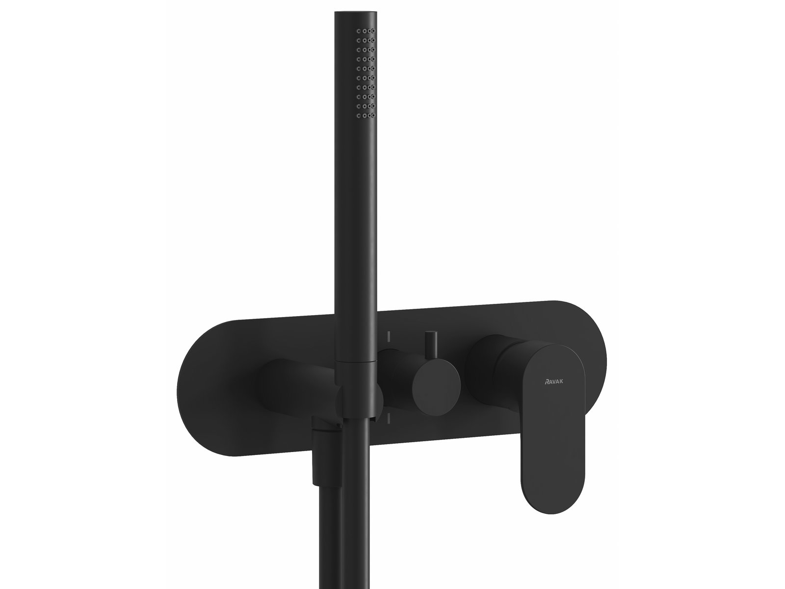 Darmowa Dostawa - Bateria wannowo-prysznicowa podtynkowa czarna Ravak Eleganta X070300