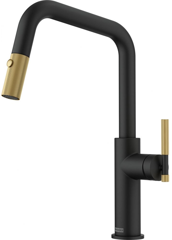 Darmowa Dostawa - Bateria kuchenna stojąca czarna-złoto/stare złoto Franke Maris Stripes 1150747676