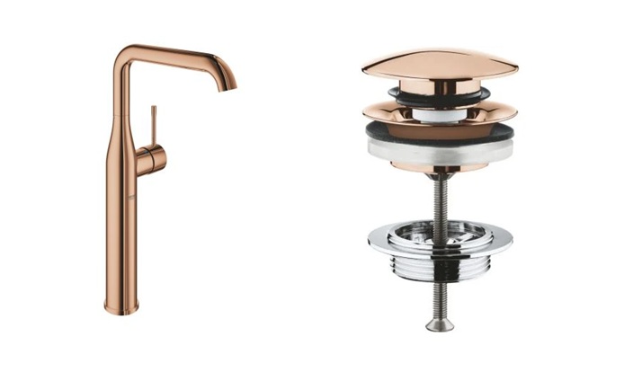 Darmowa Dostawa - Bateria umywalkowa stojąca warm sunset Grohe Essence New abset11913