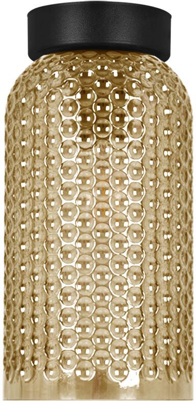 Darmowa Dostawa - Lampa podsufitowa 1x15 W czarna-bursztynowa Kaja Capri K5623