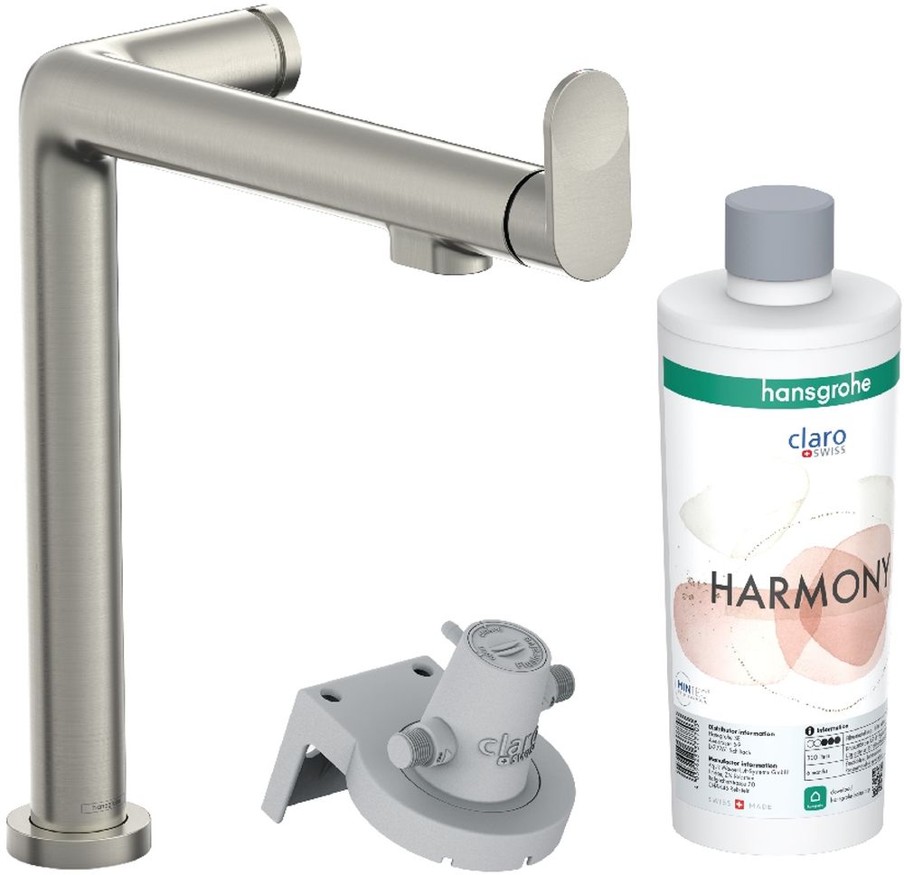 Darmowa Dostawa - Bateria kuchenna z filtrem stojąca stal szlachetna Hansgrohe Aqittura M91 76802800