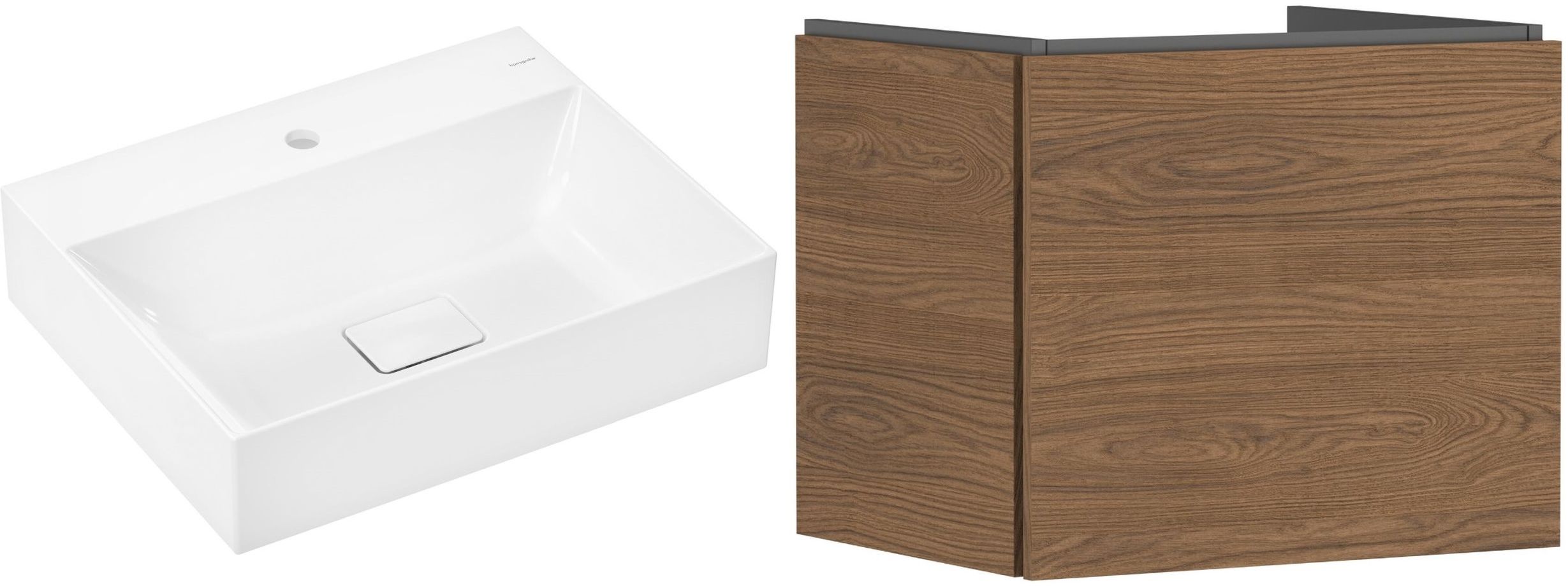 Darmowa Dostawa - Umywalka z szafką 60 cm dąb Hansgrohe Xevolos E abset10827