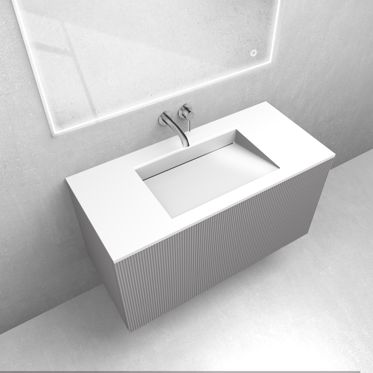 Darmowa Dostawa - Umywalka z szafką 100 cm beżową Oltens Lun 68752900