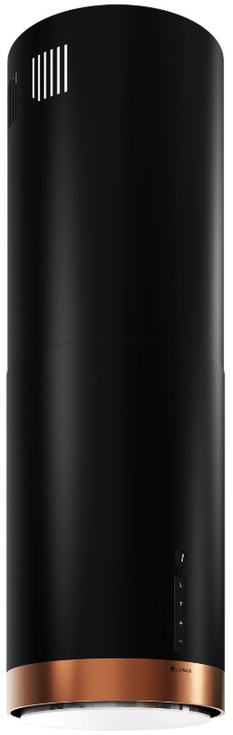 Darmowa Dostawa - Okap kuchenny 38 cm wyspowy czarny Globalo Silent Quality Heweno Isola HEWENOISOLA392BLCOPPERMATRING