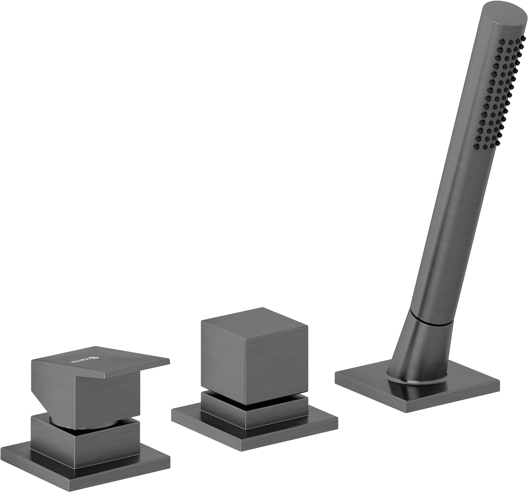 Darmowa Dostawa - Bateria wannowo-prysznicowa nawannowa czarna Kludi Decus 54447N275