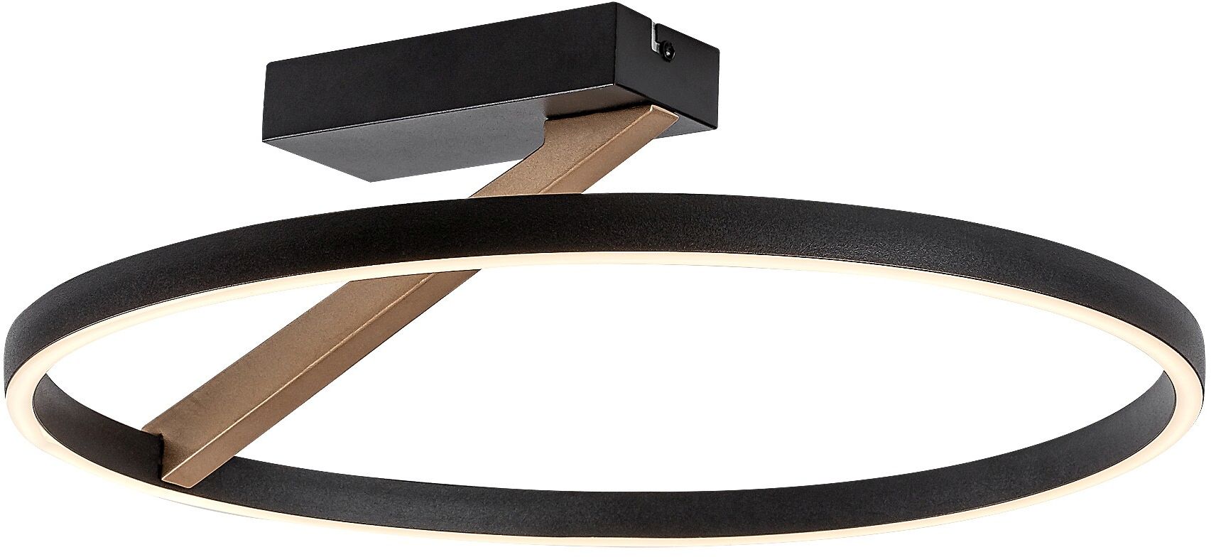 Darmowa Dostawa - Lampa podsufitowa 1x24 W czarna-złota Rabalux Renara 71351