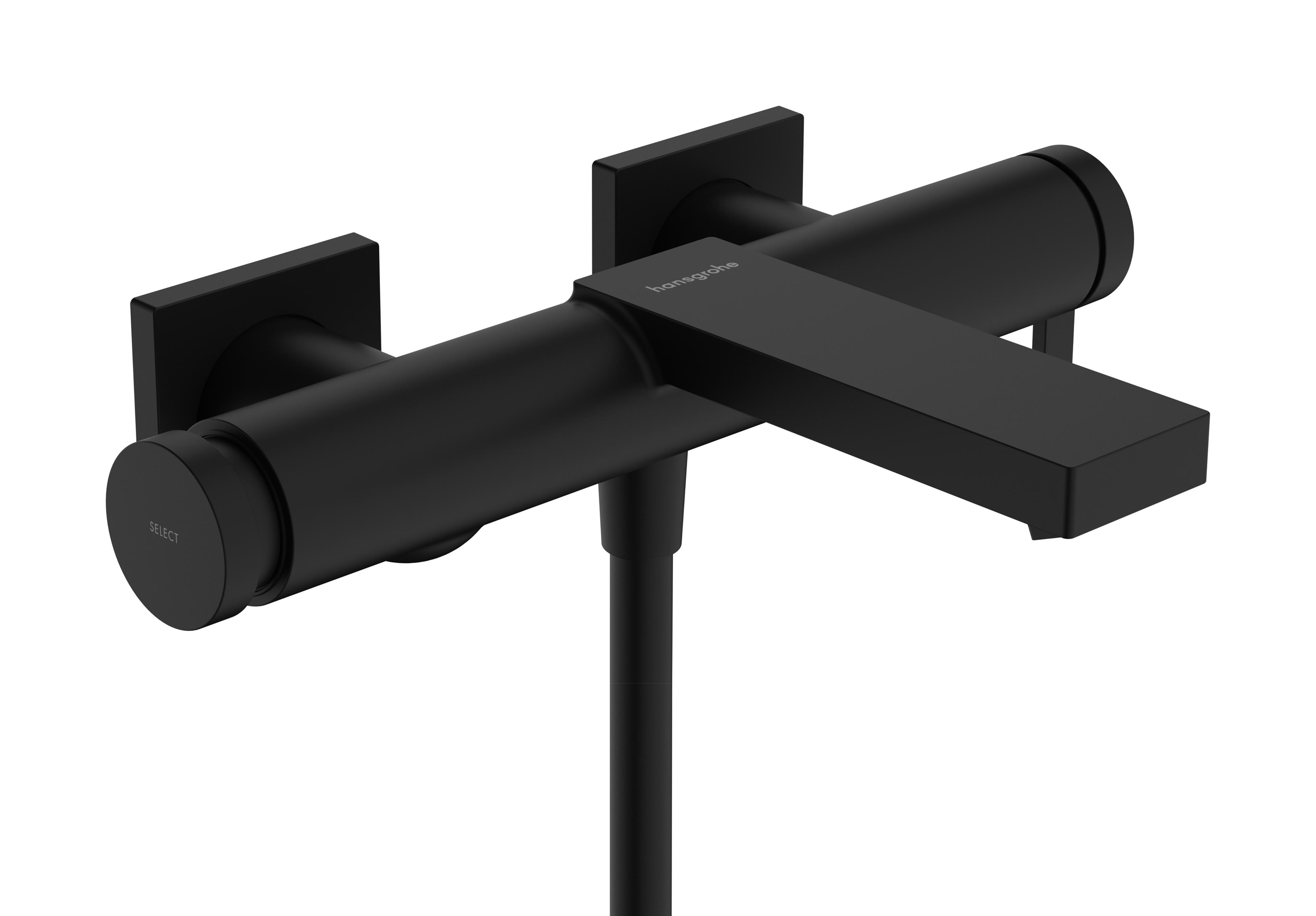 Darmowa Dostawa - Bateria wannowo-prysznicowa ścienna czarna Hansgrohe Tecturis E 73420670