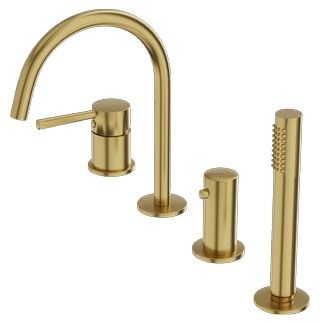 Darmowa Dostawa - Bateria wannowo-prysznicowa nawannowa złota LaVita Orion 5900378341505