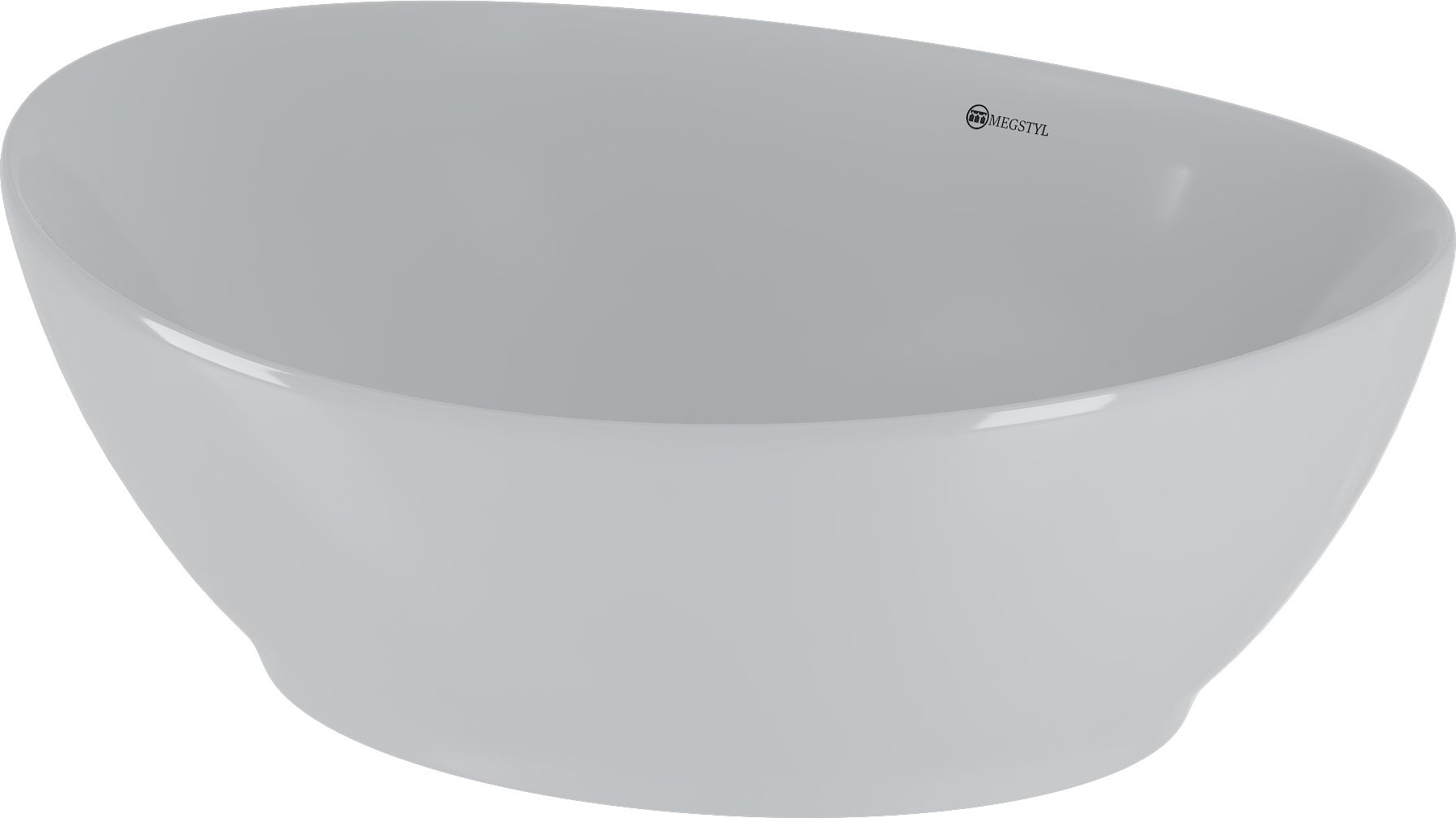 Darmowa Dostawa - Umywalka 41x34 cm owalna nablatowa biała Megstyl Zora 3192