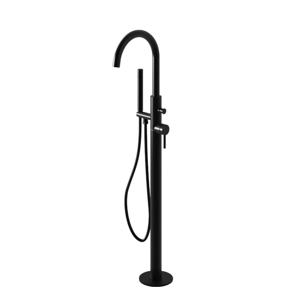 Darmowa Dostawa - Bateria wannowo-prysznicowa wolnostojąca czarna Kohlman Axel Black QF1165AB