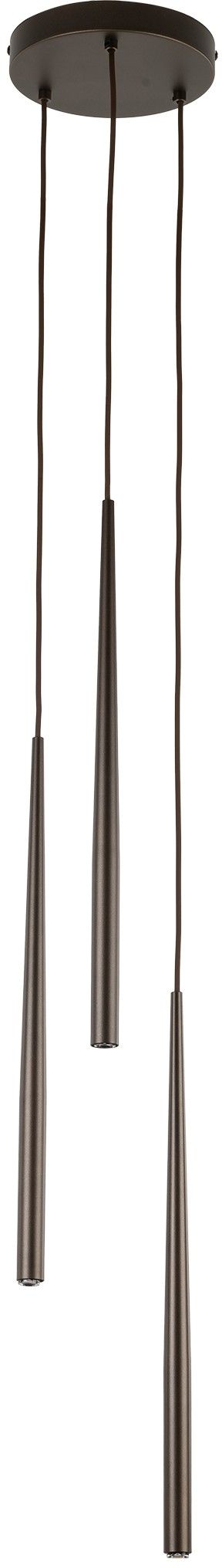 Darmowa Dostawa - Lampa wisząca 3x8 W brązowa TK Lighting Piano 10109