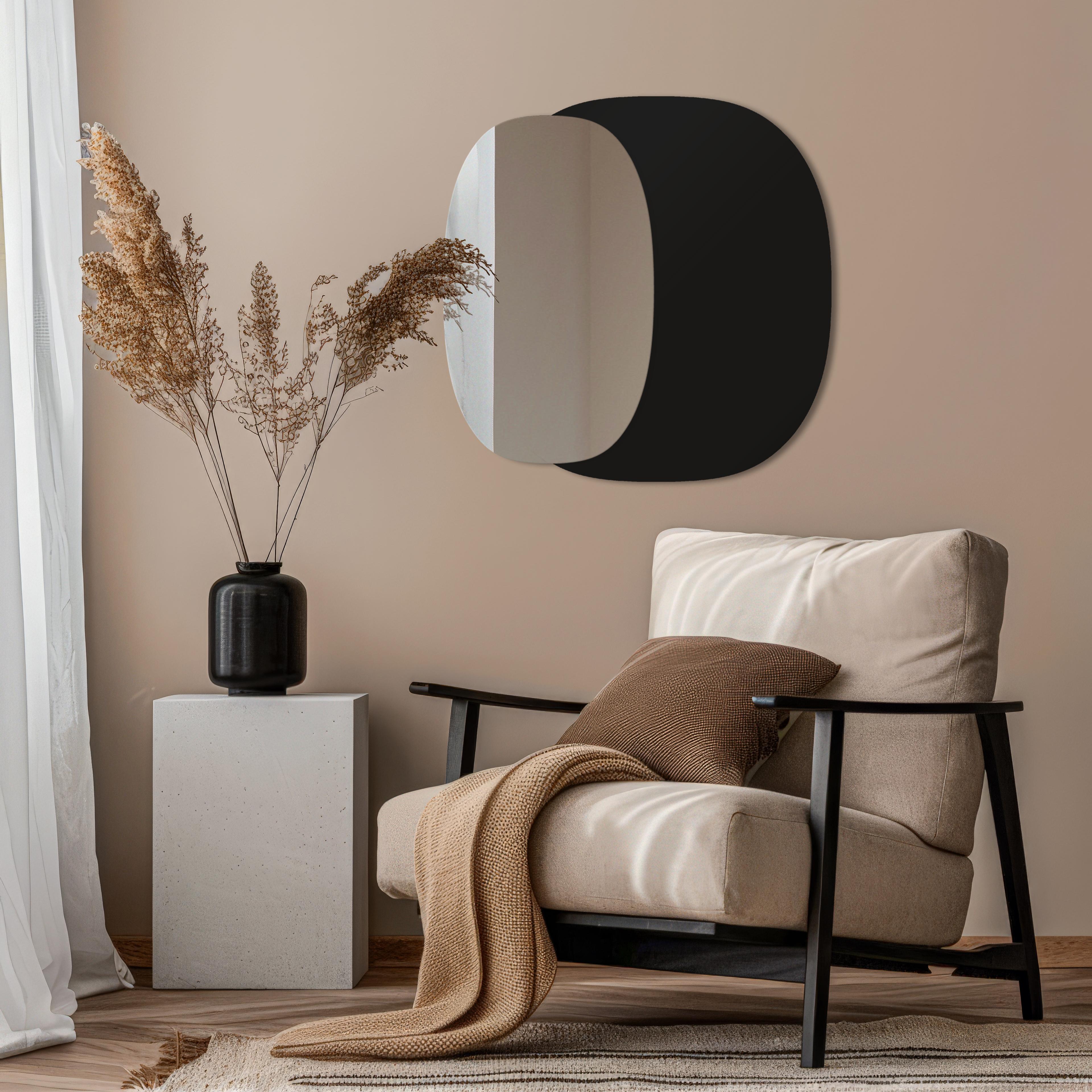 Darmowa Dostawa - Lustro 90x85 cm czarny-srebrny Guarda Gusto no. 1 TOSGUS1BLACK90x85