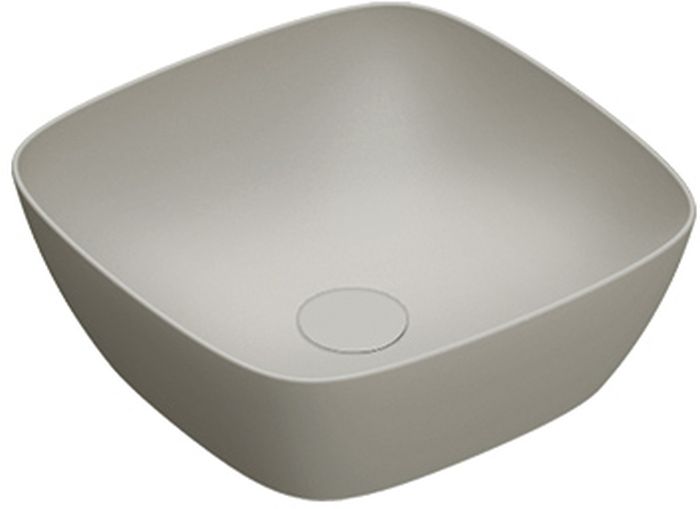 Darmowa Dostawa - Umywalka 40x40 cm kwadratowa nablatowa szary/kamień Catalano Green 0622400023