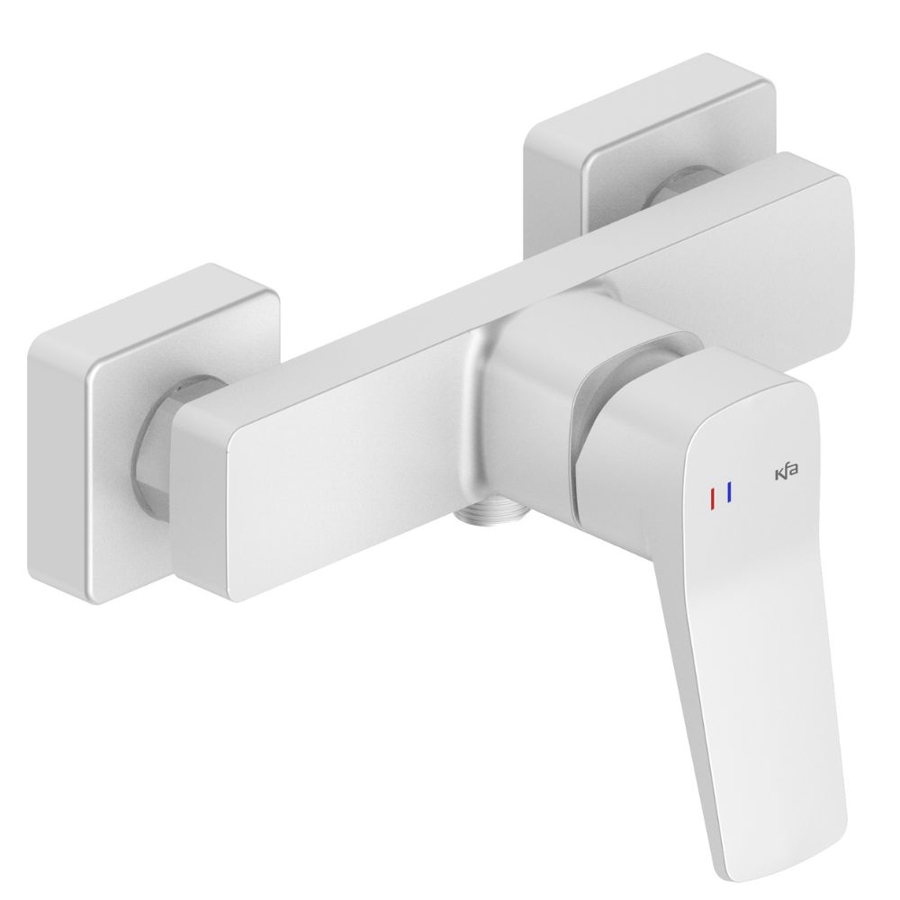 Darmowa Dostawa - Bateria prysznicowa ścienna biała KFA Armatura Malaga White 452601044