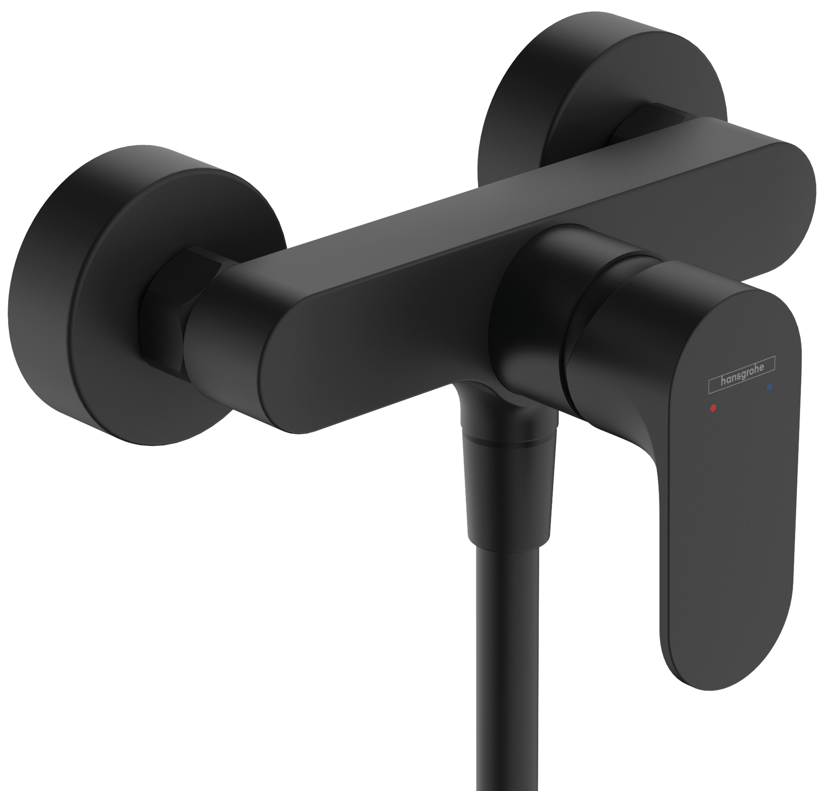 Darmowa Dostawa - Bateria prysznicowa ścienna czarna Hansgrohe Rebris S 72640670