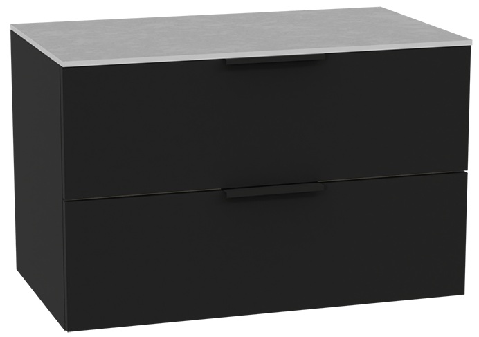 Darmowa Dostawa - Szafka z blatem 80x46.5x51.2 cm podumywalkowa wisząca czarna-szara Excellent Tuto 2.0 MLEX2172K8002SJBKBK