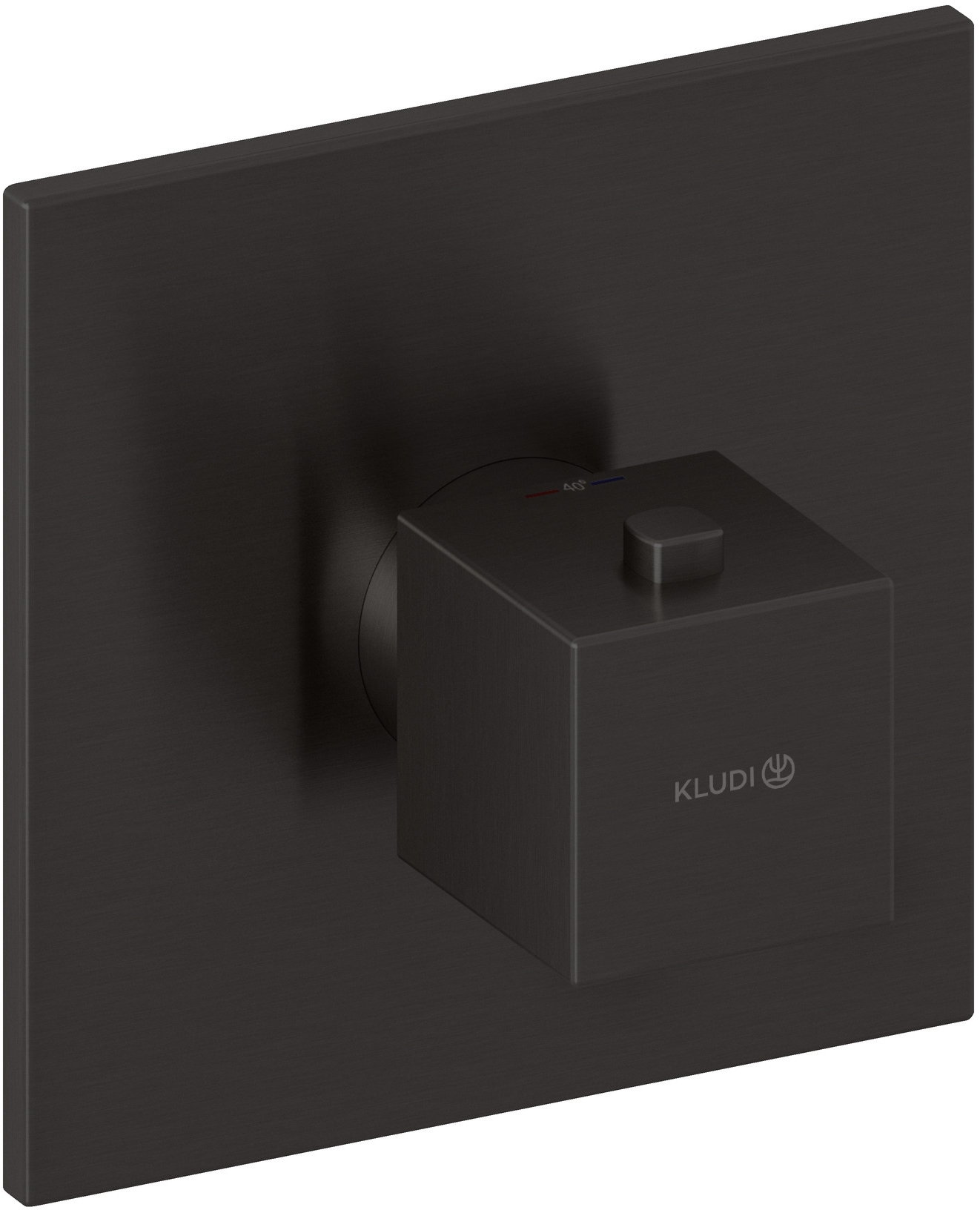 Darmowa Dostawa - Bateria prysznicowa podtynkowa z termostatem czarna Kludi Decus 54739N275