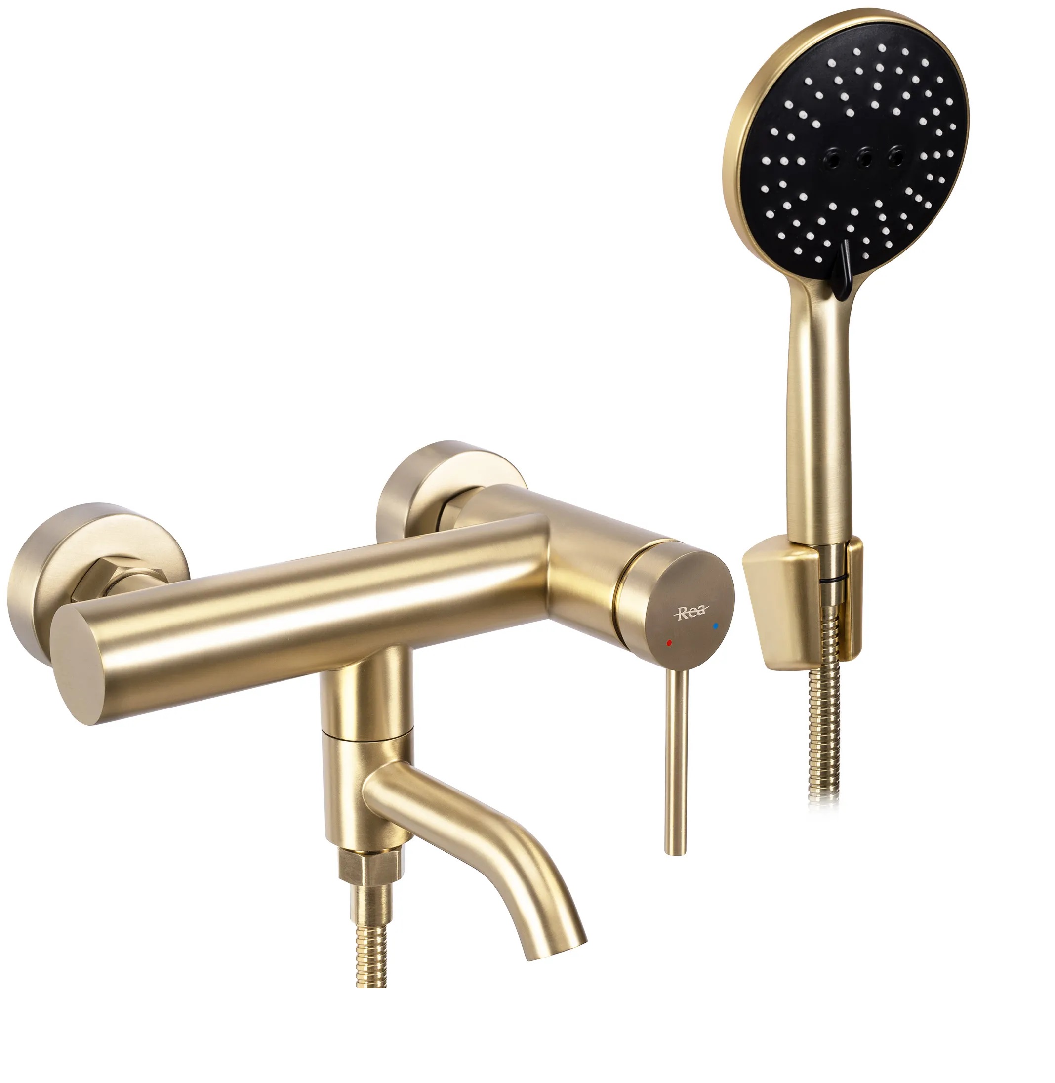 Darmowa Dostawa - Bateria wannowo-prysznicowa ścienna złota Rea Clif REAB4242