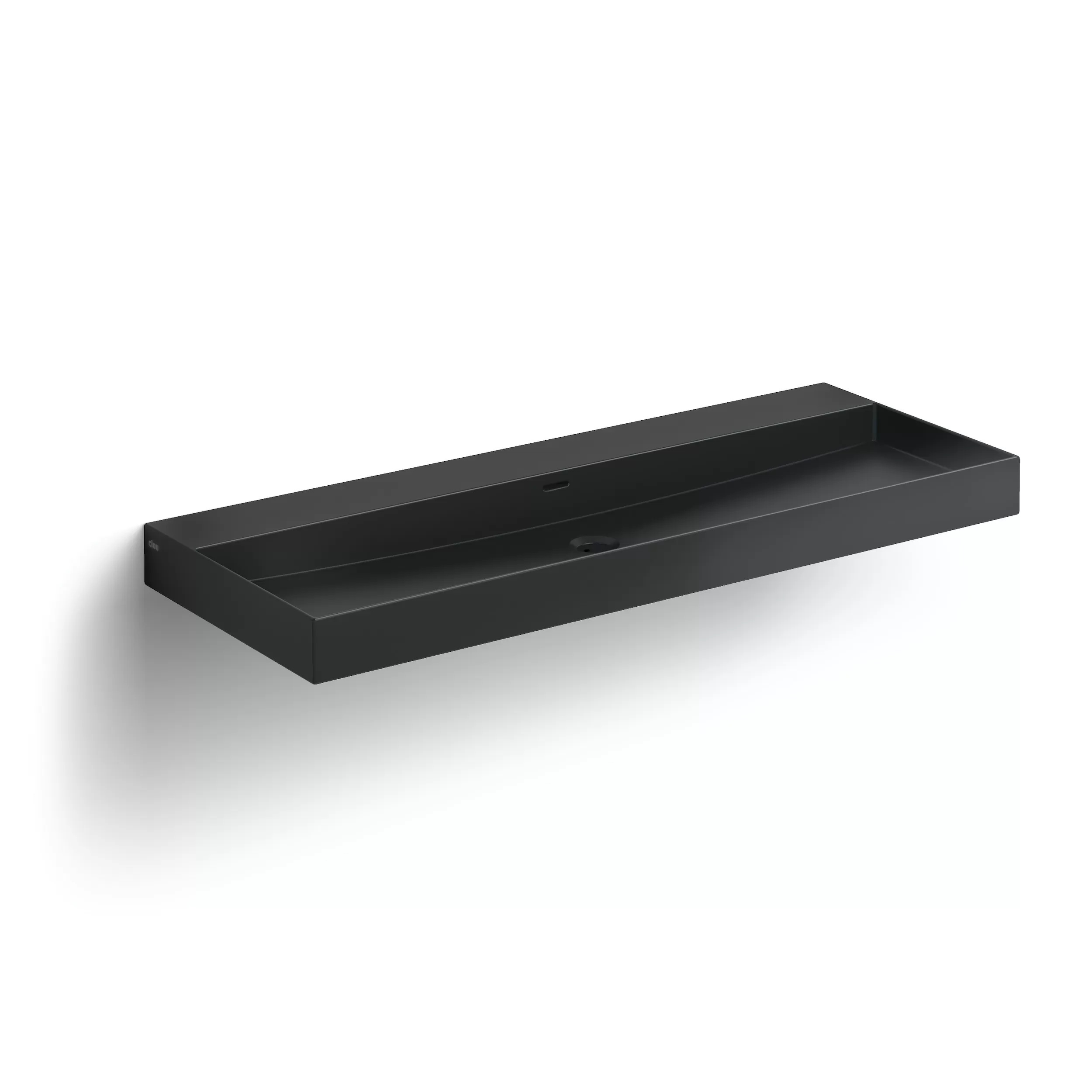 Darmowa Dostawa - Umywalka 110x42 cm prostokątna ścienna-nablatowa czarna Clou New Wash Me CL0230438