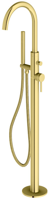 Darmowa Dostawa - Bateria wannowo-prysznicowa wolnostojąca złota Kohlman Axel Gold QF1165AGD