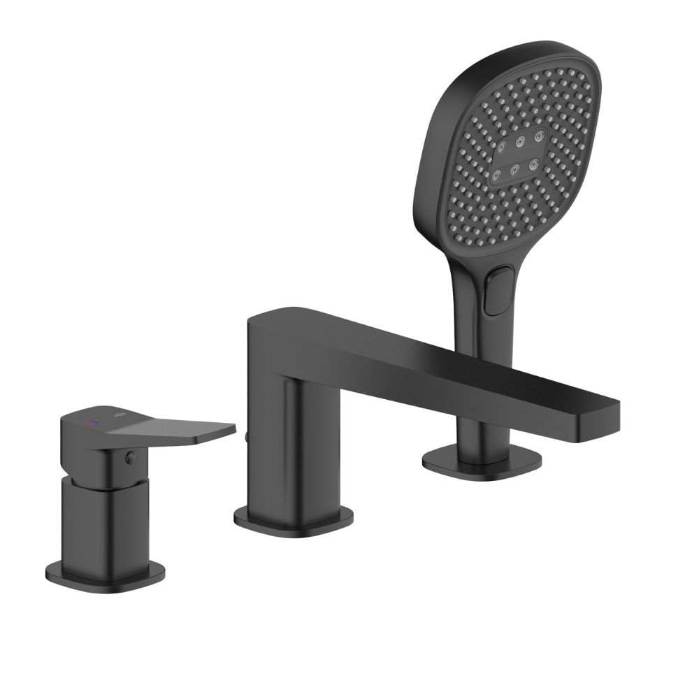 Darmowa Dostawa - Bateria wannowo-prysznicowa nawannowa czarna KFA Armatura Malaga Black 452521081