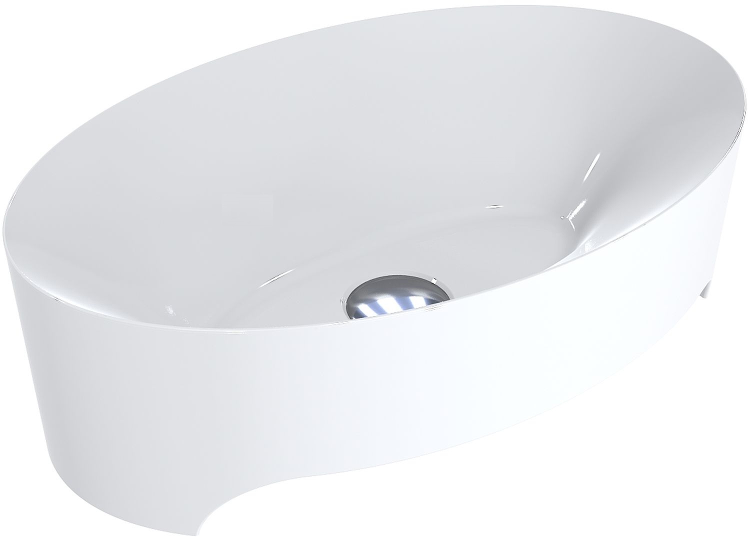 Darmowa Dostawa - Umywalka 50x32 cm owalna nablatowa biała Miraggio Evora 0000189