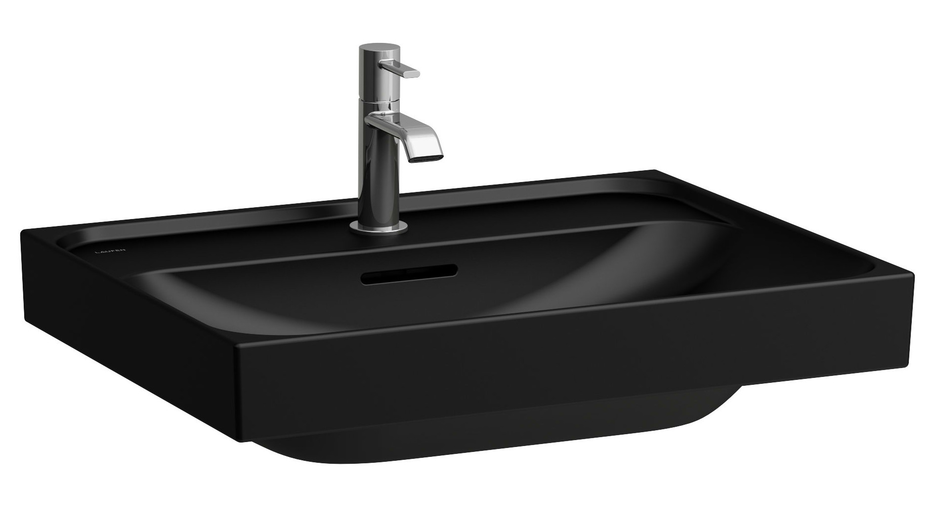 Darmowa Dostawa - Umywalka 60x46 cm prostokątna ścienna czarna Laufen Meda H8161137161041