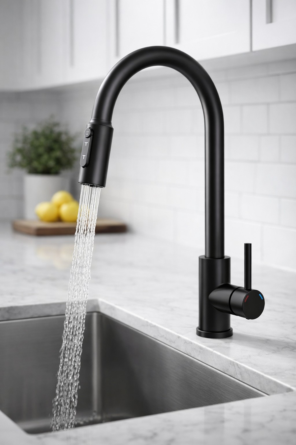 Darmowa Dostawa - Bateria kuchenna do filtra wody stojąca czarna Ruvetti Camellia 1004MB