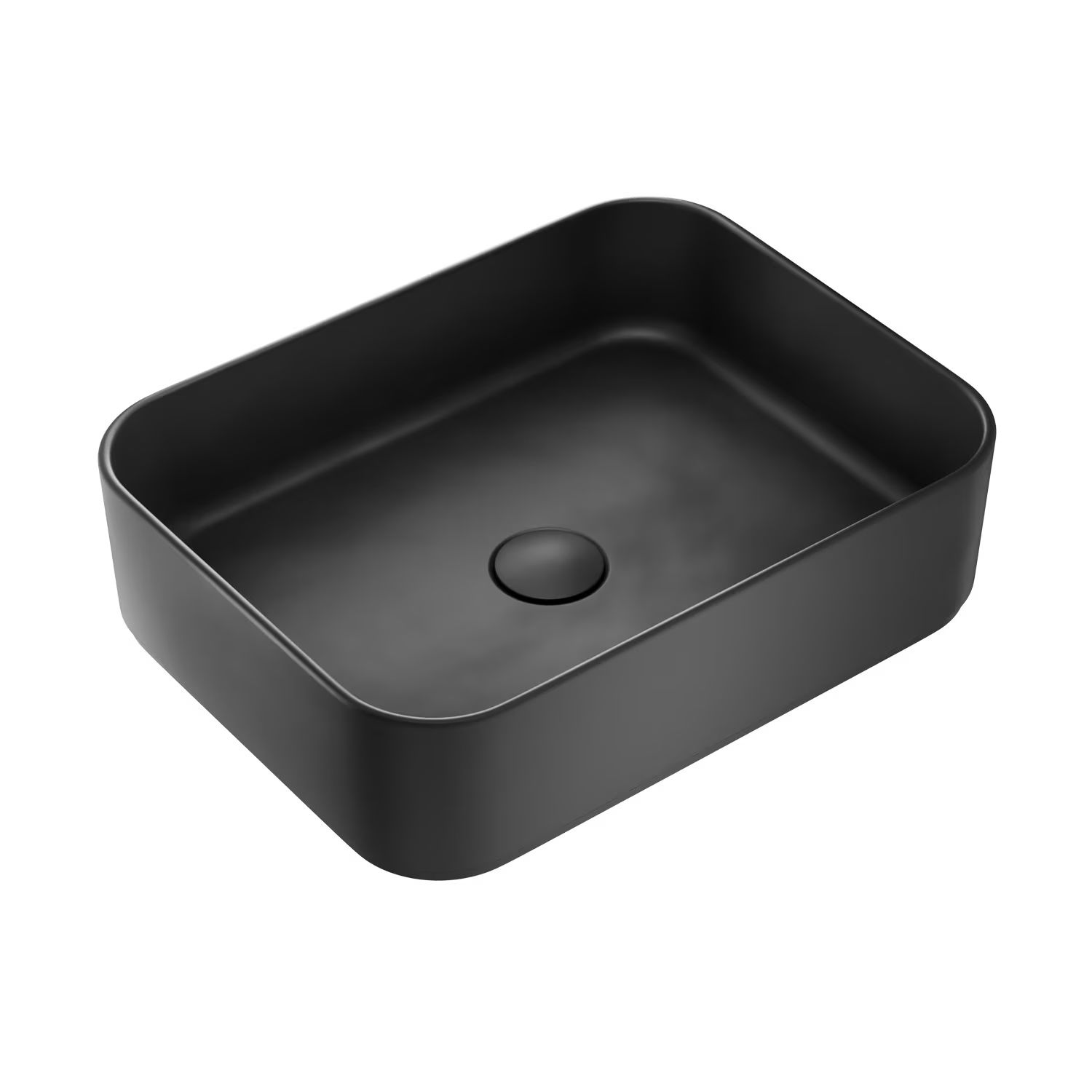 Darmowa Dostawa - Umywalka 50x38.5 cm prostokątna nablatowa czarna Kronenbach Cube KB144400BK