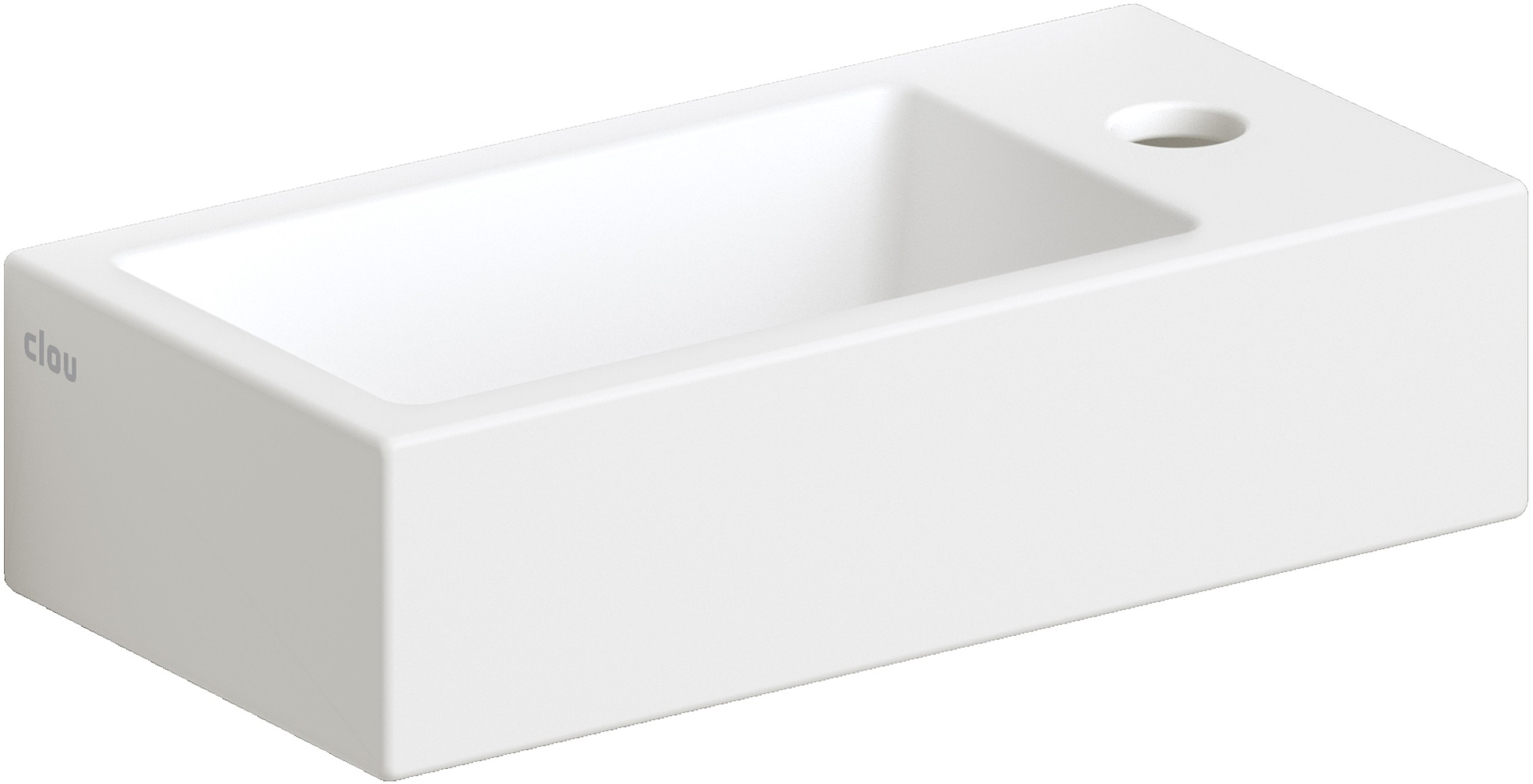 Darmowa Dostawa - Umywalka 36x18 cm prostokątna ścienna-nablatowa biała Clou New Flush CL0302030