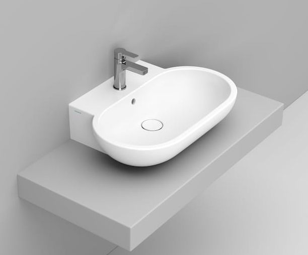 Darmowa Dostawa - Umywalka 65x46 cm owalna meblowa biała Ceramica Dolomite Mirto D461441